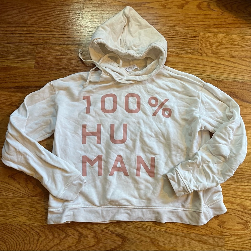 Everlane 100% human sweatshirt hoodie size small